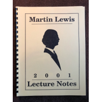 2001 Lecture Notes By Martin Lewis