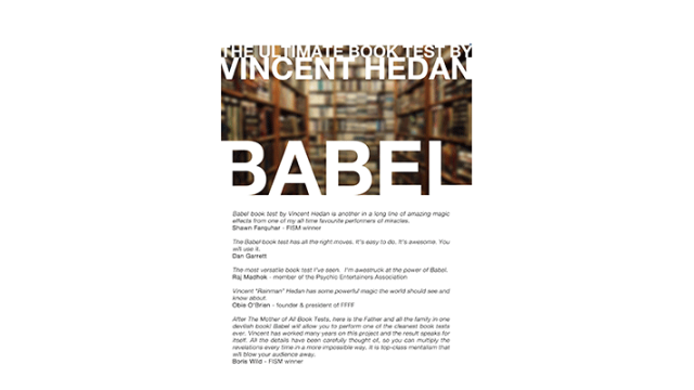 Babel Book Test by Vincent Hedan - Mentalism