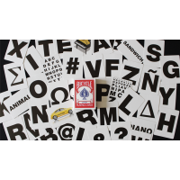 Bicycle Special LETTERS Blue Playing Cards (plus 10 Online Effects)