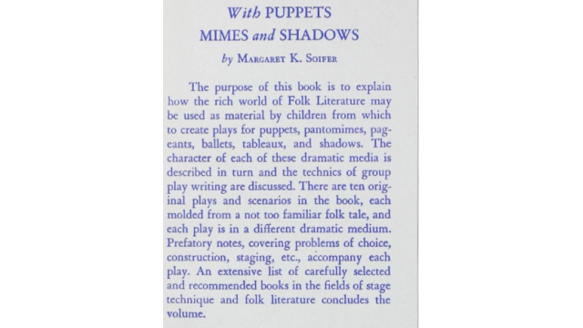 Margaret K. Soifer - With Puppets Mimes And Shadows - Magic Ebooks