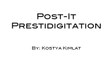 Kostya Kimlat - Post-It Prestidigitation