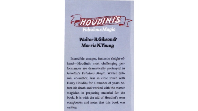 Walter B. Gibson and Morris N. Young - Houdini's Fabulous Magic - Magic Ebooks