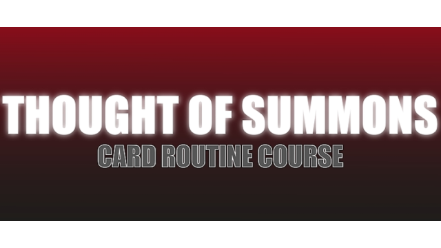 Justin Miller - Thought Of Summons - Magic DVDs