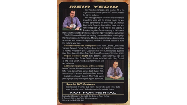 Meir Yedid - Published & Unpublished - Magic DVDs
