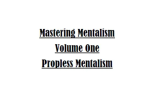 Sam Wooding – Mastering Mentalism Vol. 1 Propless Mentalism