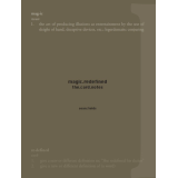 Magic Redefined The Card Notes by Sean Fields