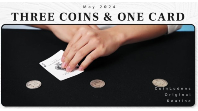 3 Coins & 1 Card Routine by Coinludens - Card Tricks
