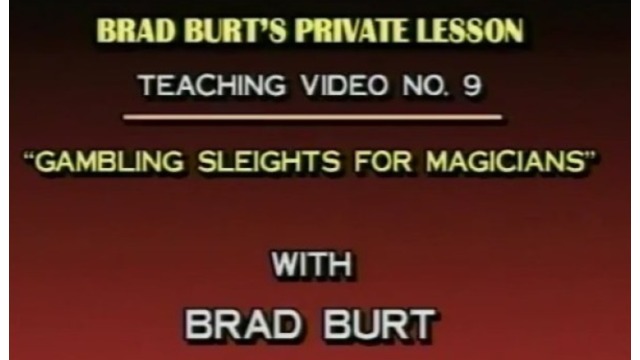 Gambling Sleights for Magicians by Brad Burt - 2026