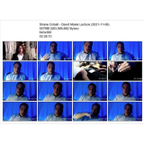 Shane Cobalt – David Malek Lecture
