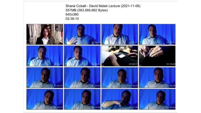 Shane Cobalt – David Malek Lecture - 2026