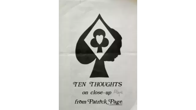 Ten Thoughts on Close-Up by Patrick Page -
