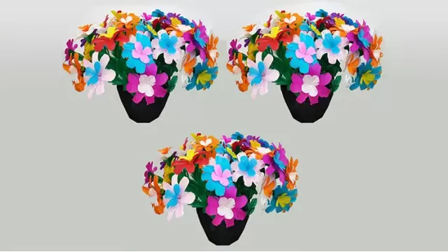 3 FLOWER POTS FROM FRAME by Tora Magic