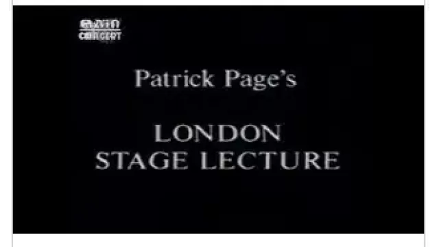 London Stage Lecture by Patrick Page