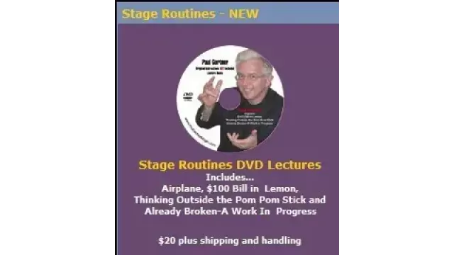Stage Routines Lecture by Paul Gertner