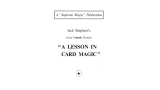 A Lesson In Card Magic by Jack Shepherd