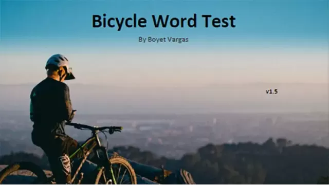 Bicycle Word Test by Boyet Vargas