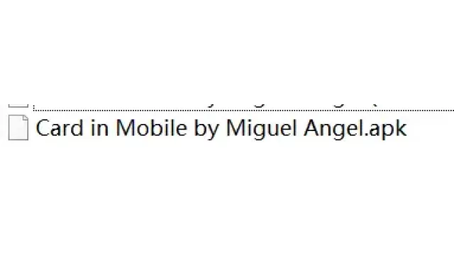 Card In Mobile (App For Android) by Miguel Angel