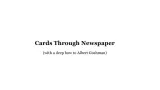Cards Through Newspaper by Alexander De Cova