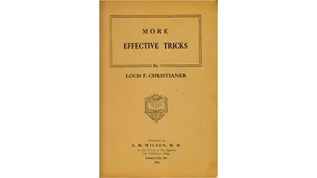 Effective Card Tricks by Louis F. Christianer