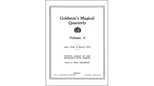 GoldstonS Magical Quarterly Volume 3 (Jun 1936 by Will Goldston