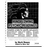 Mindblowing Psychic Readings by Herb Dewey