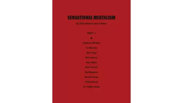 Sensational Mentalism I by Robert A. Nelson