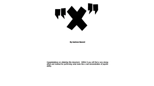 X by Andrew Gerard