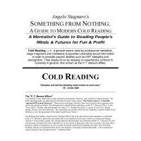 Angelo Stagnaro's Something From Nothing - A Guide To Modern Cold Reading