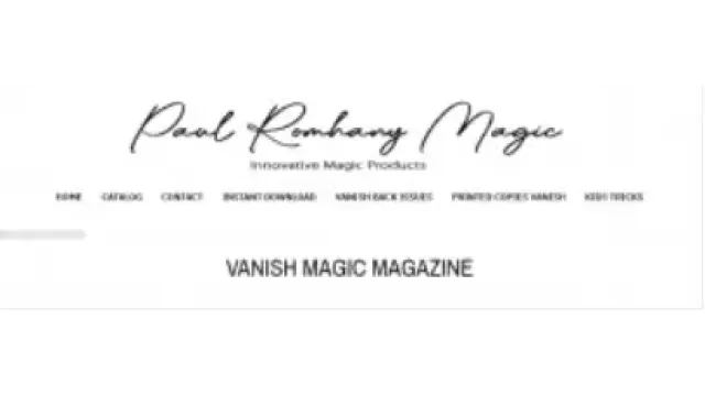 Vanish Magic Magazine - Issues 114-125 Year 2024 - Magic Ebooks