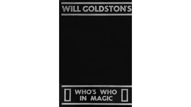 Who's Who in Magic by Will Goldston - Magic Ebooks