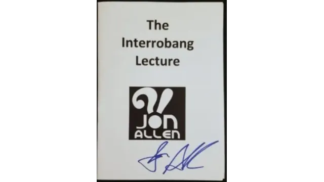 The Interrobang Lecture 2017 by Jon Allen - Magic Ebooks